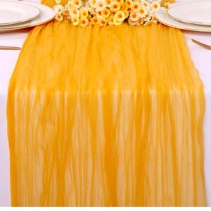 Yellow Gauze cheesecloth Table Runners